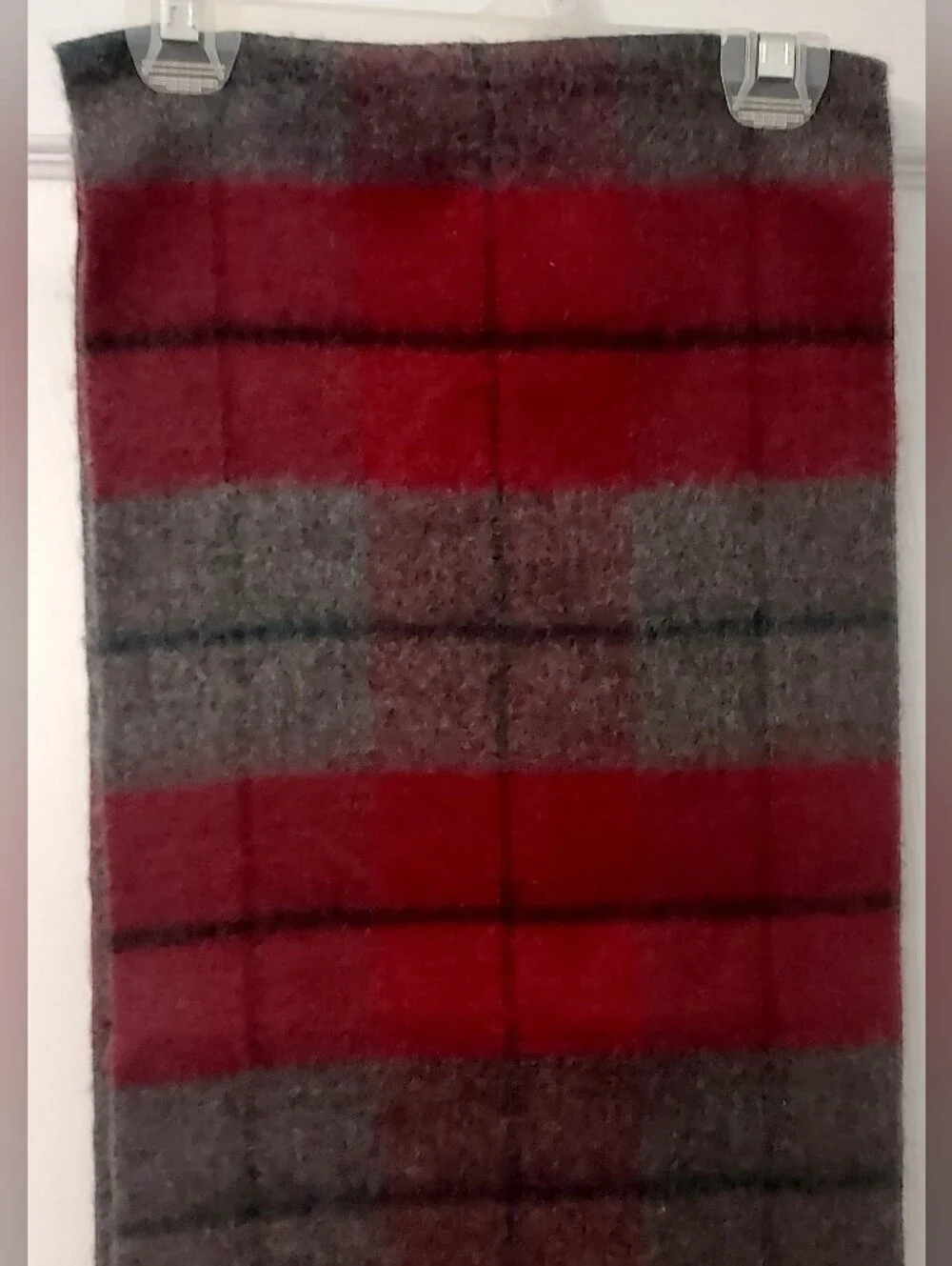 ntage St Andrews Links Woven Tartan Print Scarf 100% New Wool 56in. X 12in.